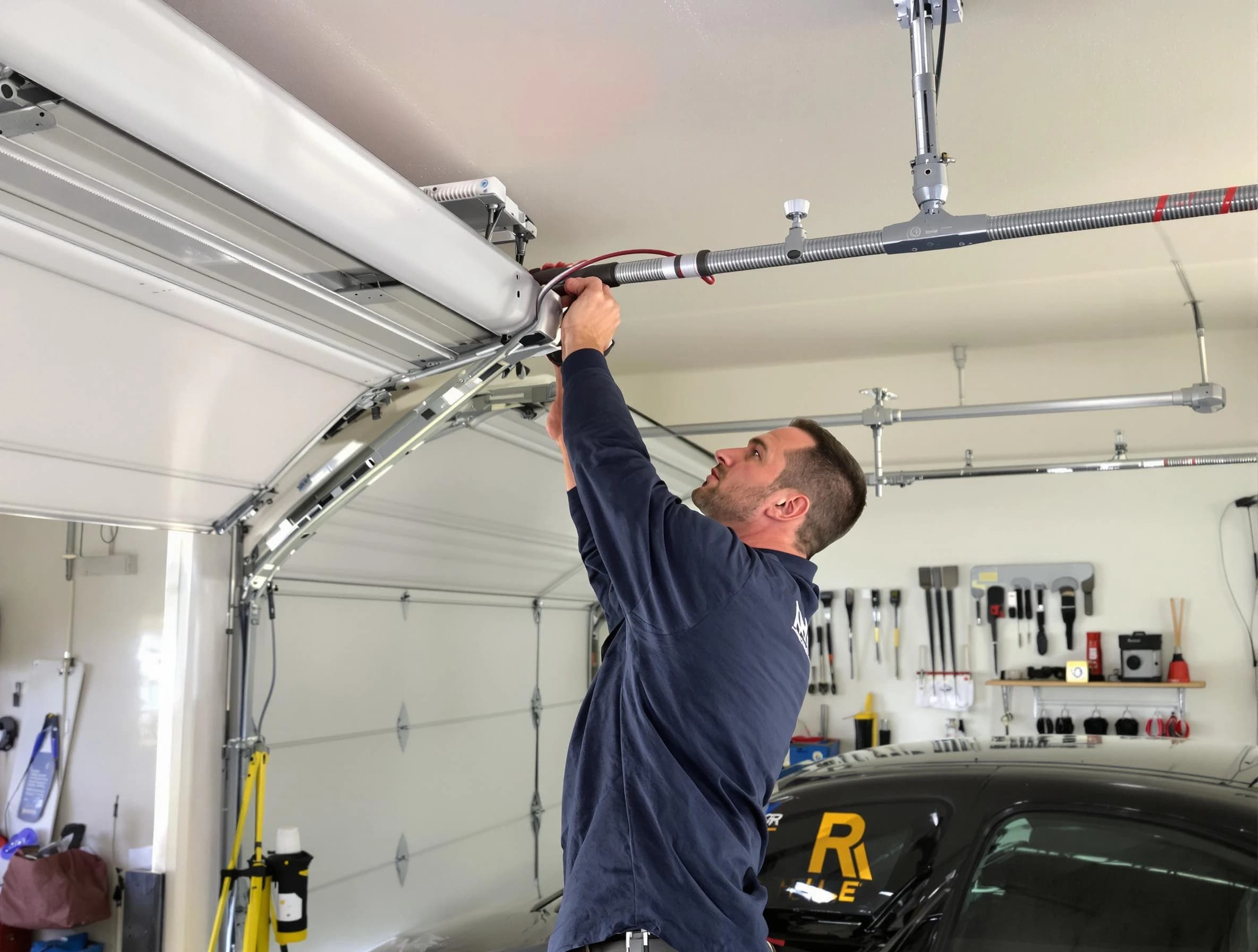 Payson Garage Door Repair technician performing garage door cable repair in Payson