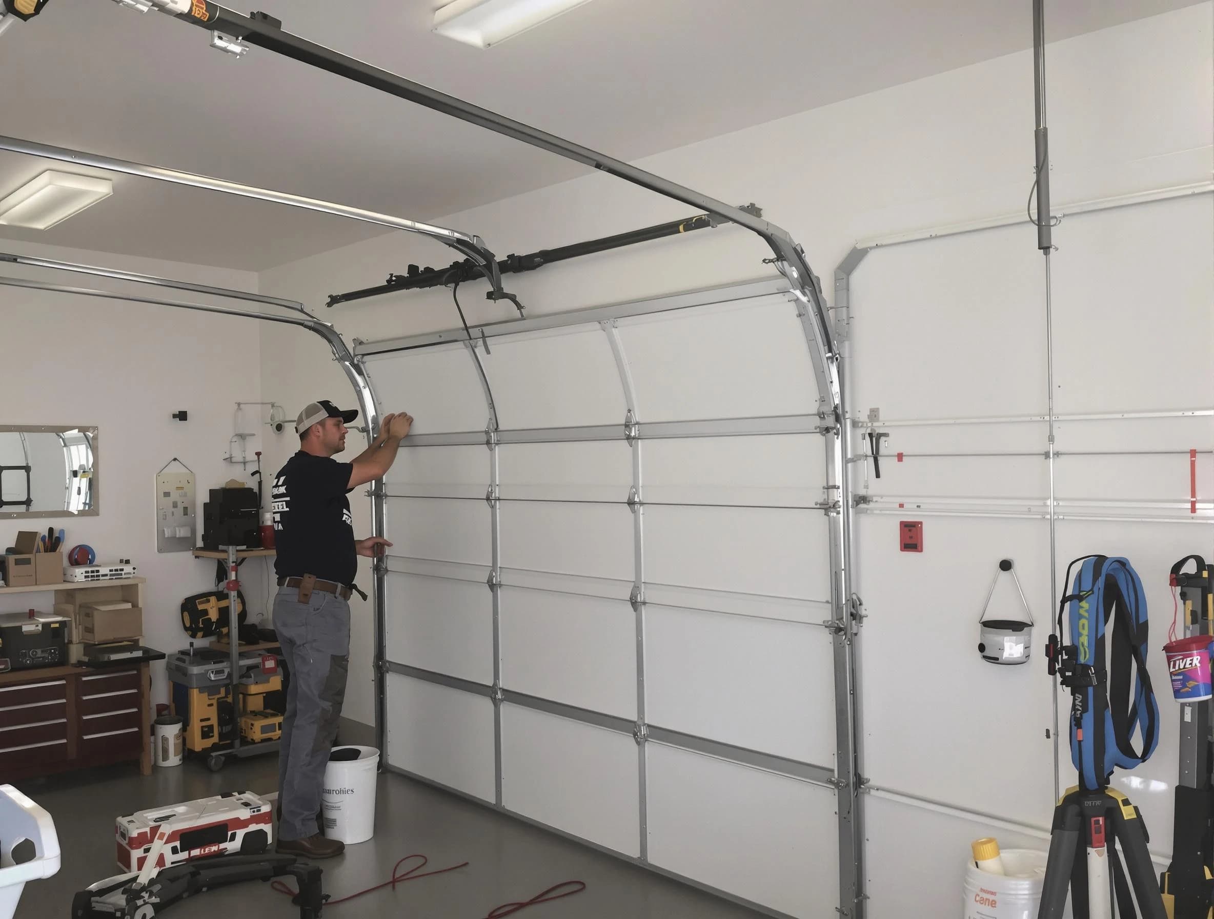 Payson Garage Door Repair team installing new garage door in Payson