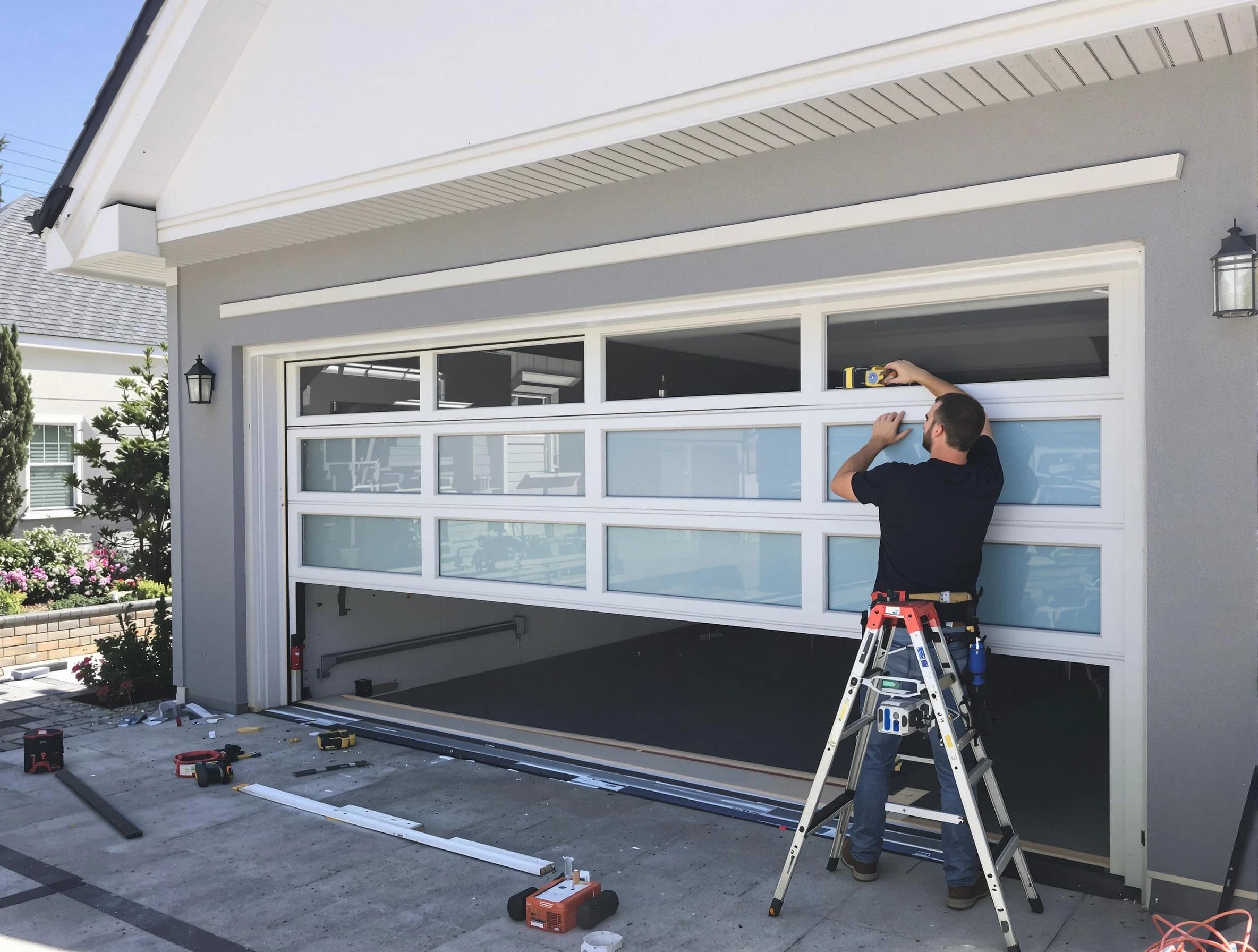 Payson Garage Door Repair team performing garage door replacement in Payson