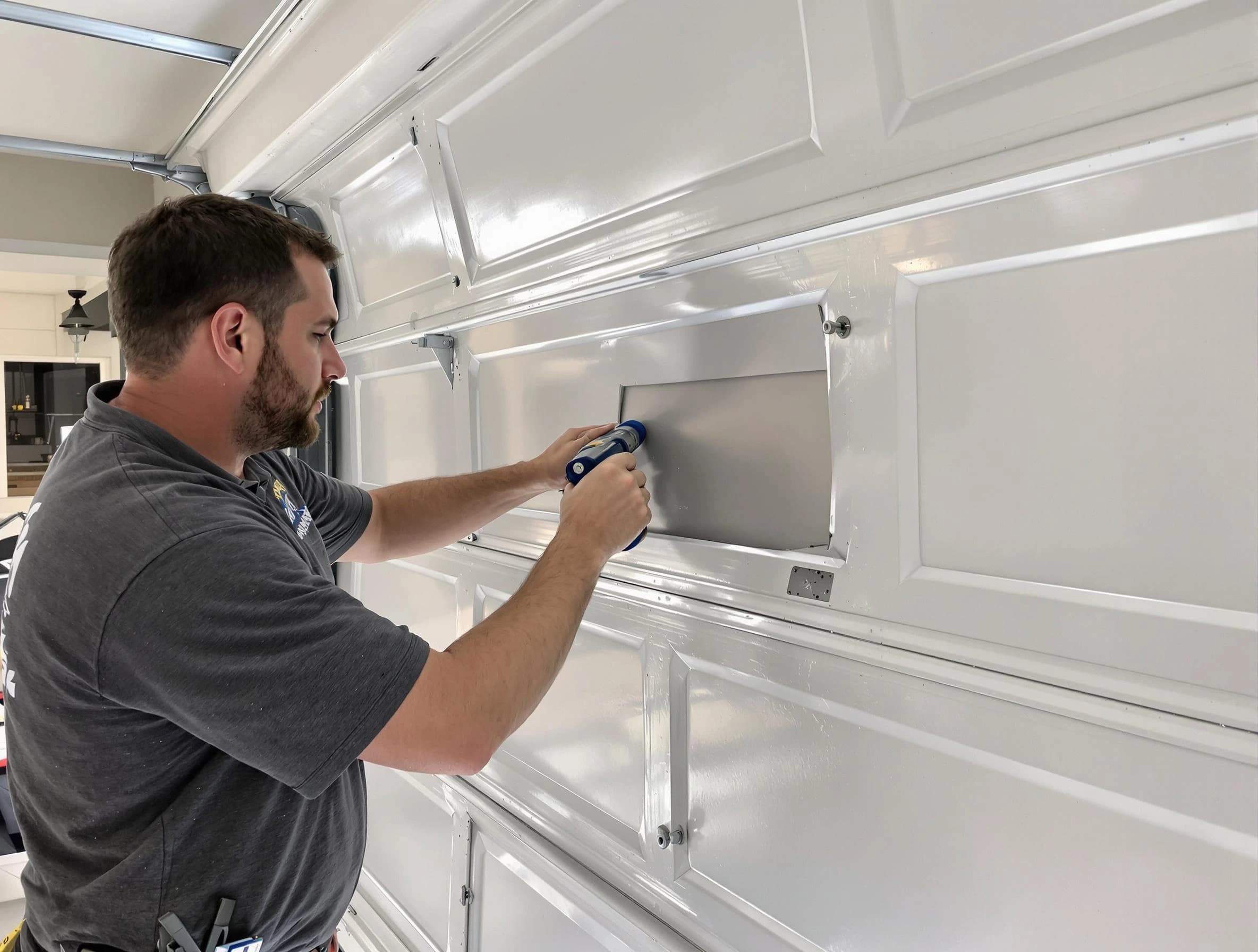 Garage door panel repair by Payson Garage Door Repair in Payson