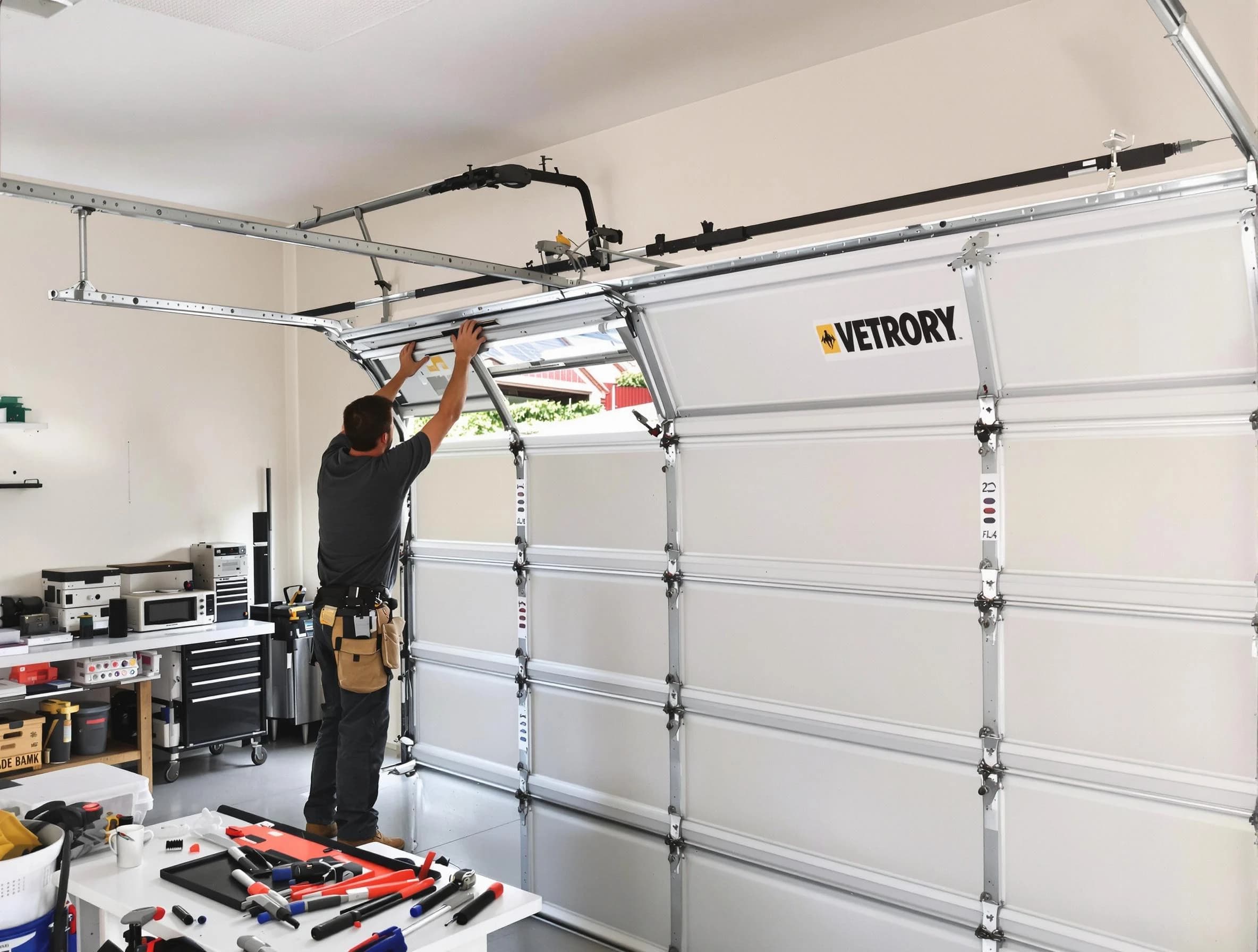 Payson Garage Door Repair technician performing section replacement in Payson