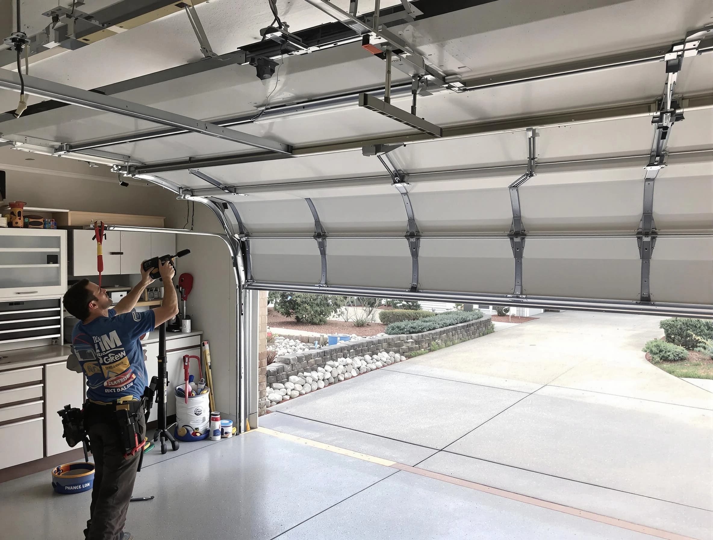 Garage door track repair service by Payson Garage Door Repair in Payson