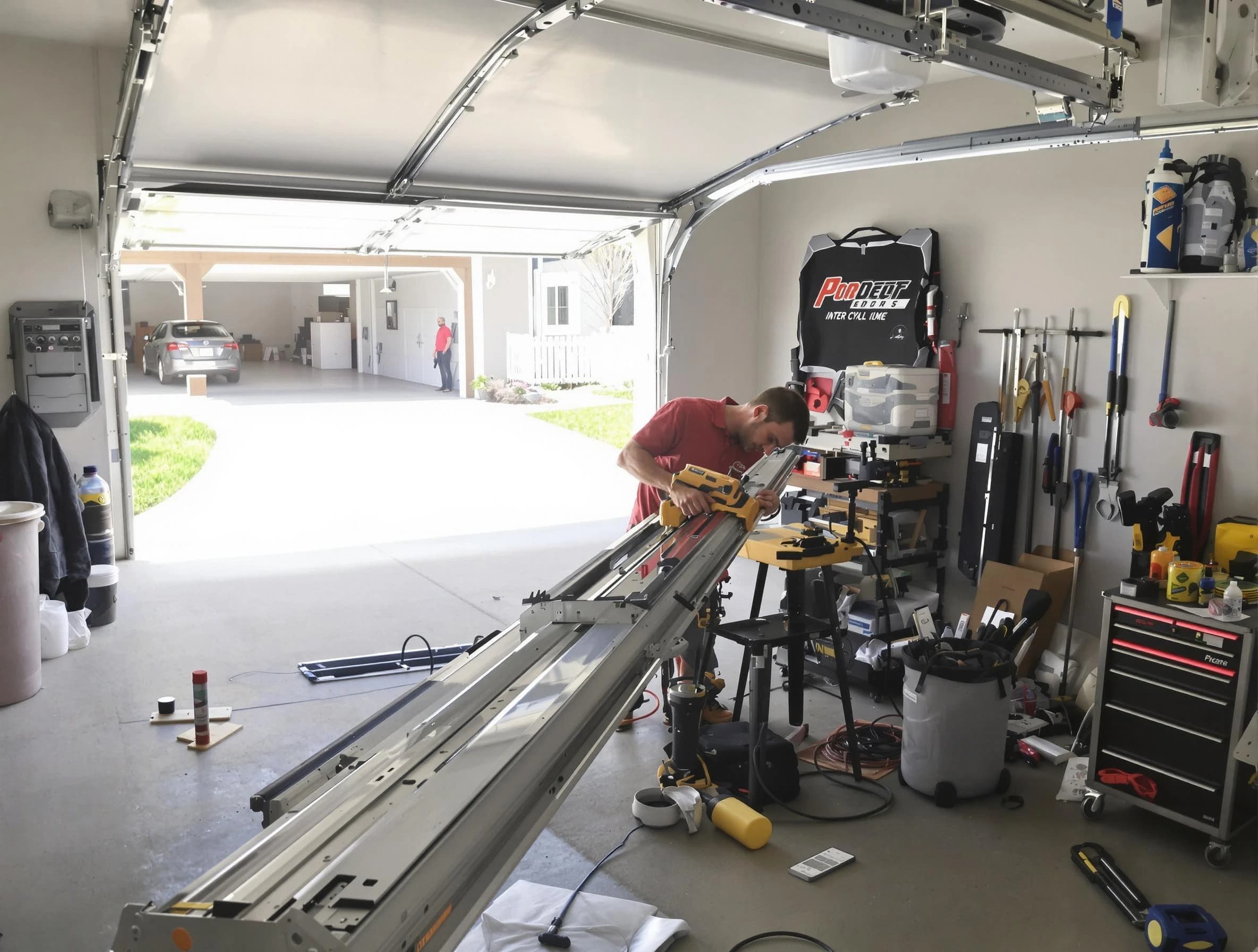 Payson Garage Door Repair expert performing track repair in Payson