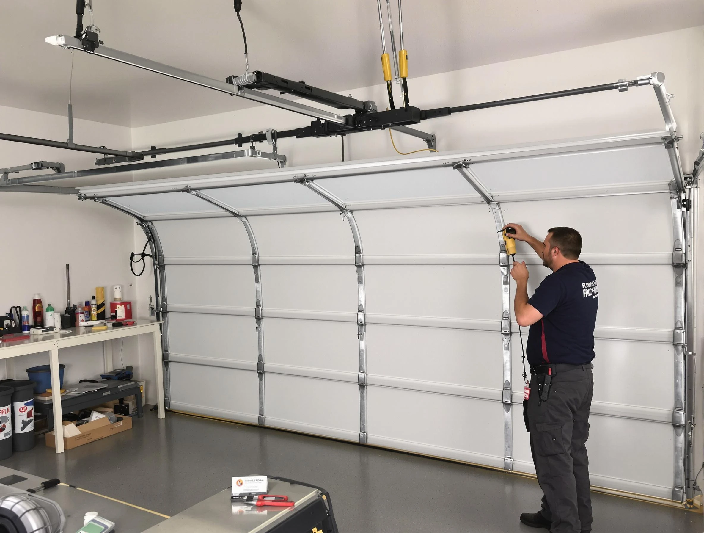 Payson Garage Door Repair certified technician performing overhead door system repair in Payson