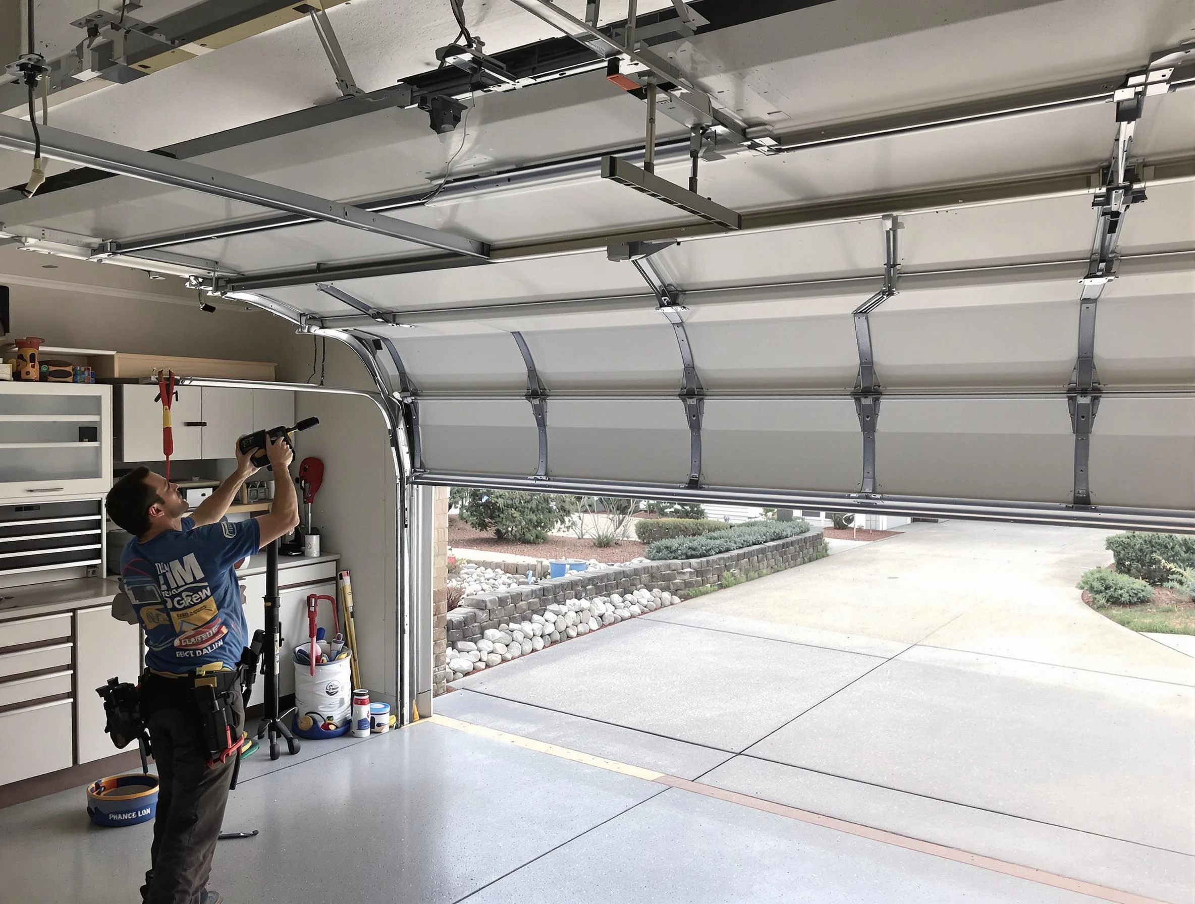 Garage door track repair service by Payson Garage Door Repair in Payson